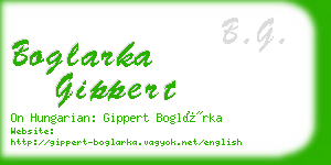 boglarka gippert business card